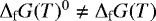 $\Delta_{\textrm{f}} G(T)^0 \neq \Delta_{\textrm{f}} G(T)$