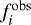 $f^{\mathrm{obs}}_{i}$