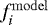 $f^{\mathrm{model}}_{i}$