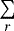 $\sum\limits_{r}$