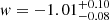 $ w=-1.01^{+0.10}_{-0.08} $