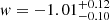 $ w=-1.01^{+0.12}_{-0.10} $