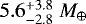 $5.6^{+3.8}_{-2.8}~M_{\oplus}$