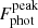 $ F_{\mathrm{phot}}^{\mathrm{peak}} $
