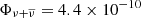 $ \Phi_{\nu+\overline{\nu}}=4.4\times10^{-10} $