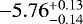 $-5.76^{+0.13}_{-0.14}$