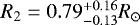 $R_2 = 0.79^{+0.16}_{-0.13} R_{\odot}$