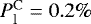 $P_{\rm{l}}^{\rm{C}}=0.2\%$