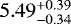 $5.49^{+0.39}_{-0.34}$