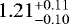 $1.21^{+0.11}_{-0.10}$