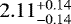$2.11^{+0.14}_{-0.14}$