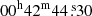 $ 00^{\mathrm{h}}42^{\mathrm{m}}44{{\overset{\text{ s}}{.}}}30 $