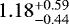 $1.18^{+0.59}_{-0.44}$