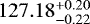 $127.18^{+0.20}_{-0.22}$