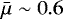 $\bar{\mu}\sim0.6$