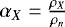 $\alpha_X=\frac{\rho_X}{\rho_n}$