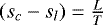 $(s_c-s_l) = \frac{L}{T}$