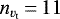 Mathematical equation: $n_{\varv_{\textrm{t}}} \,{=}\, 11$