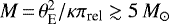 $M\,{=}\,\theta_{\textrm{E}}^2/\kappa\pi_{\textrm{rel}}\gtrsim 5\,M_{\odot}$