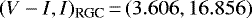 $(V-I, I)_{\textrm{RGC}} \,{=}\, (3.606, 16.856)$