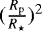$(\frac{R_{\mathrm{p}}}{R_{\star}})^2$