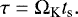 \begin{equation*} \tau= \Omega_{\textrm{K}} t_{\textrm{s}}. \end{equation*}