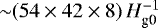 ${\sim} (54 \times 42 \times 8) \, H_{\textrm{g0}}^{-1}$