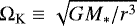 $\Omega_{\textrm{K}} \equiv \sqrt{GM_*/r^3}$