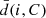 $ \bar d(i,C) $