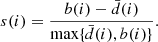 $$ \begin{aligned} s(i) = \frac{b(i)-\bar{d}(i)}{\mathrm{max}\{\bar{d}(i), b(i)\}}. \end{aligned} $$