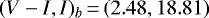 $(V-I, I)_b\,{=}\,(2.48, 18.81)$