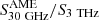 $ S^{\mathrm{AME}}_{\mathrm{30\ GHz}}/S_{\mathrm{3\ THz}} $