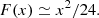 $$ \begin{aligned} F(x) \simeq x^2/24. \end{aligned} $$