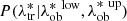 $ P(\lambda^*_{\mathrm{tr}}|\lambda^{*\,\text{ low}}_{\mathrm{ob}},\lambda^{*\,\text{ up}}_{\mathrm{ob}}) $