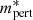 $ m^*_\text{pert} $