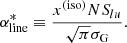 $$ \begin{aligned} \alpha _{\rm line}^* \equiv \dfrac{x^\mathrm{(iso)}NS_{lu}}{\sqrt{\pi }{ \sigma _{\rm G}}}. \end{aligned} $$
