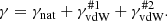 $$ \begin{aligned} \gamma = \gamma _{\rm nat} + \gamma _{\rm vdW}^{\#1}+ \gamma _{\rm vdW}^{\#2}. \end{aligned} $$