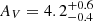 $ A_{V}=4.2^{+0.6}_{-0.4} $