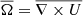 $ \overline{\Omega} = \overline{\nabla\times U} $
