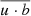 $ \overline{u \cdot b} $