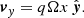 $$ \begin{aligned} \boldsymbol{v}_{ y} = q\Omega x \, \hat{\boldsymbol{y}}. \end{aligned} $$