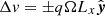 $ \Delta \mathit{v} = {\pm}q\Omega L_x \hat{\boldsymbol{y}} $