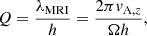 $$ \begin{aligned} Q = \frac{\lambda _{\rm MRI}}{h} = \frac{2\pi { v}_{\mathrm{A},z}}{\Omega h}, \end{aligned} $$