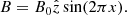 $$ \begin{aligned} B = B_0\hat{z}\sin (2\pi x). \end{aligned} $$