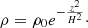 $$ \begin{aligned} \rho = \rho _0 e^{-\frac{z^2}{H^2}}\cdot \end{aligned} $$