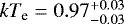 $kT_{\textrm{e}}= 0.97^{+0.03}_{-0.03}$