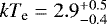 $kT_{\textrm{e}}= 2.9 ^{+0.5}_{-0.4}$