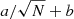$ a/\sqrt{N} + b $