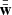 $ {\bar{\bar{\textbf{w}}}} $