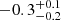 $ -0.3^{+0.1}_{-0.2} $